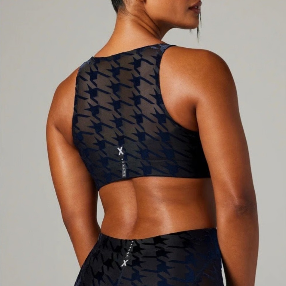 Houndstooth sports bra & matching legging set